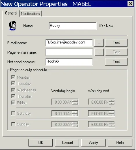 Figure 9. Configuring an operator. 