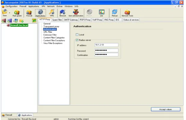 fig 18: authentication settings