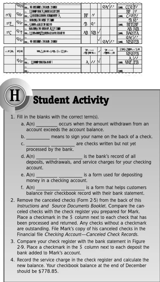 Figure 2-12 Mark’s Corrected Check Register