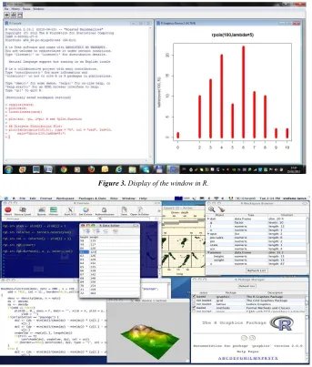 Figure 3. Display of the window in R. 
