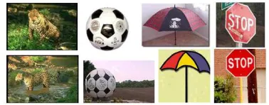 Figure 13. Examples of images which were recognized using the proposed method and were not recognized using the conventional method