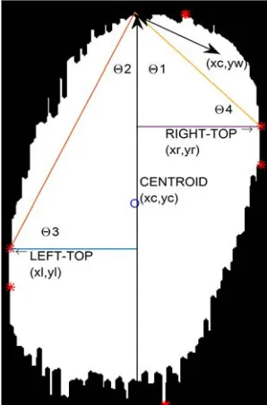 Figure 2. Rotated image with extrema. 