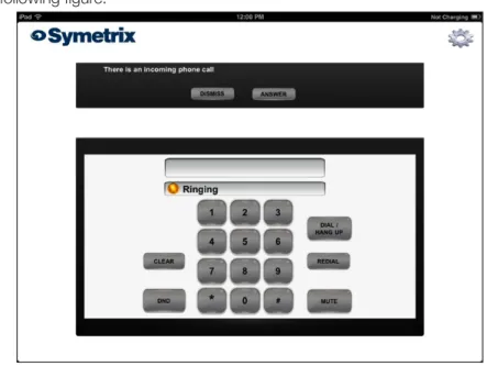 Figure 16. The main user interface of the Crestron iPad application.