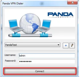 Figure 6 - Connect to VPN Account  Select the VPN account, and click Connect to establish your VPN connection