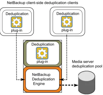 Figure 2-2 NetBackup client deduplication NetBackup Deduplication Engine Media server deduplication poolDeduplication