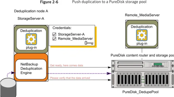 Figure 2-6 Push duplication to a PureDisk storage pool