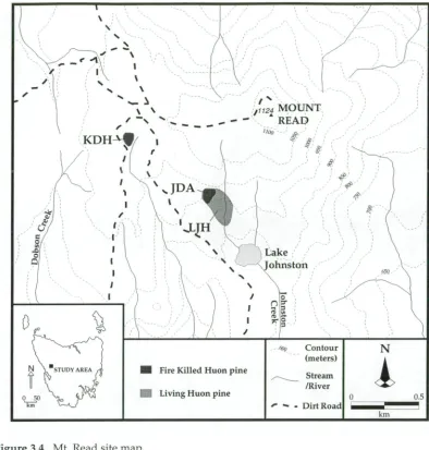 Figure 3.4. Mt. Read site map. 