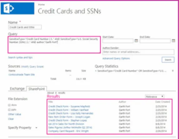 Figure 4 Classification Ids in SharePoint Server 2016
