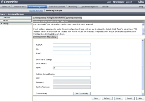 Figure 11: Mail setting for data collections