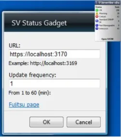 Figure 2: SV Status Gadget dialog