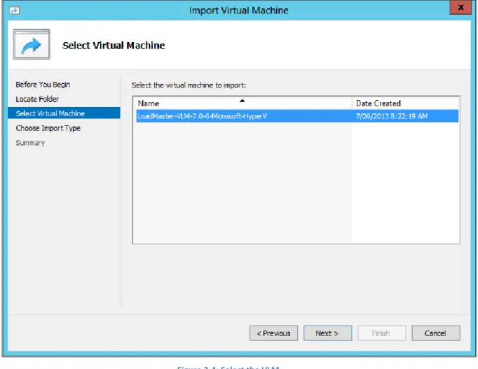 Figure 2-4: Select the VLM 