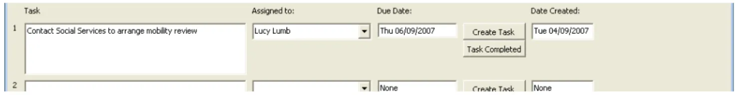 FIGURE 16   TASKS CAN BE LOGGED - AND OUTLOOK TASKS CREATED 