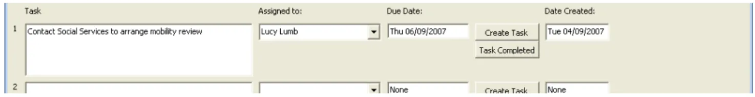 FIGURE 16   TASKS CAN BE LOGGED - AND OUTLOOK TASKS CREATED 