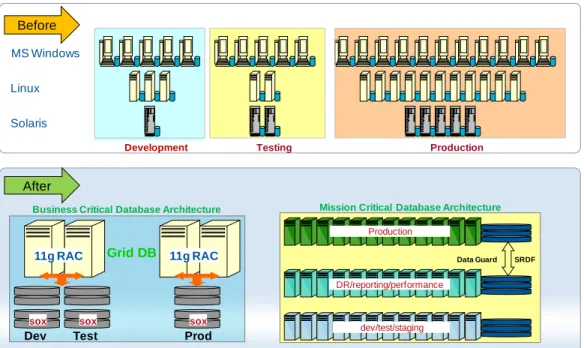 Figure 2. EMC IT’s Oracle consolidation reference architecture 