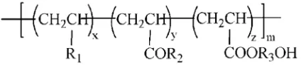 Figure 2. -O-CO-CHChelated titanate bonding agents, R1:-O-CO-CO-O-; 2-CO-O-; -O-CO-CH(CH3)-O- ， R2 ， R3: (-OCH2CH2-)nOH ，n=2,…,13 or oleate group