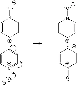 Figure 4. Ground state and ordinary resonance structures of pyridine N-oxide 