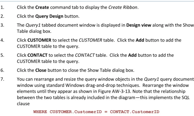 Figure AW-3-13 — The QBE Window with Two Tables 