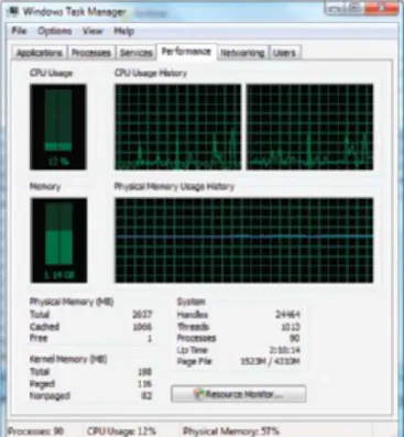 Figure 5-8 The Performance tab  window shows details about 