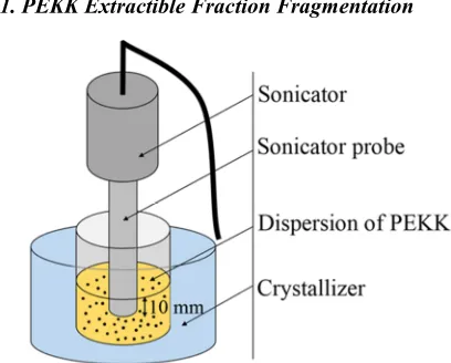 Figure 1. Scheme of the experimental sonofragmentation setup. 