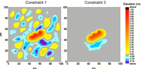 Fig. 12. Dependence of the misﬁt on the spatial constraints shownin Fig. 11.