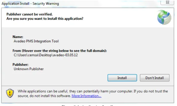 Figure 9-1: Application Install 