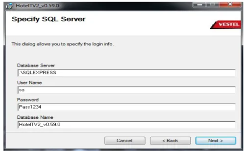 Figure 6-3: HotelTV2 Setup 