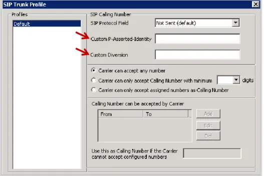 Figure 4: Two new SIP Trunk Profile parameters 