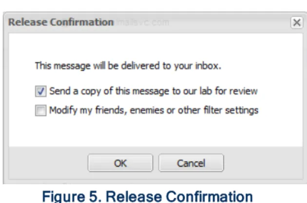 Figure 5. Release Confirmation 4. Check the boxes as applicable and click OK.