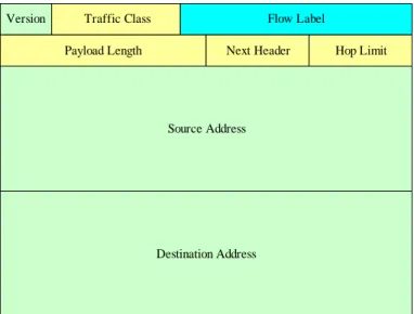 Figure 4 Format of the IPv6 basic header   Version: 