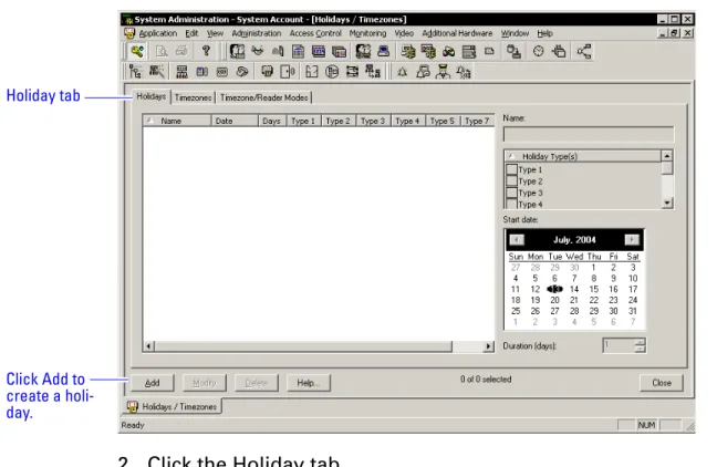 Figure 2.5  Adding the ‘Spring Break’ holiday.