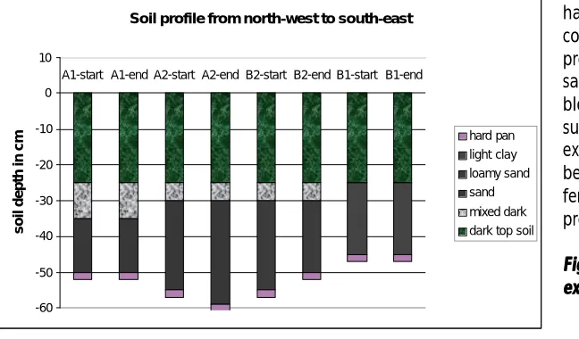 Figure 10: Soil profile in theFigure 10: Soil profile in theexperimental fieldexperimental field