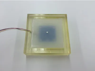 Figure 2. The prototype of the Hall effect–based skin sensor. 