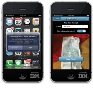 Figure 2.  Customers get a prompt to archive receipts using the bank’s  free Digital Vault.