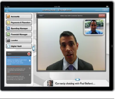 Figure 5.  Customer service video chat capability using a tablet. 
