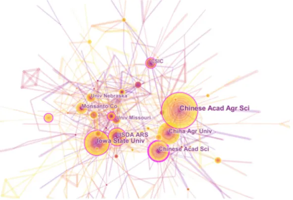 Figure 3. Co-institutions Analysis Network. 
