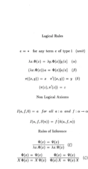 Figure 3: Rules for the Simply Typed AT  