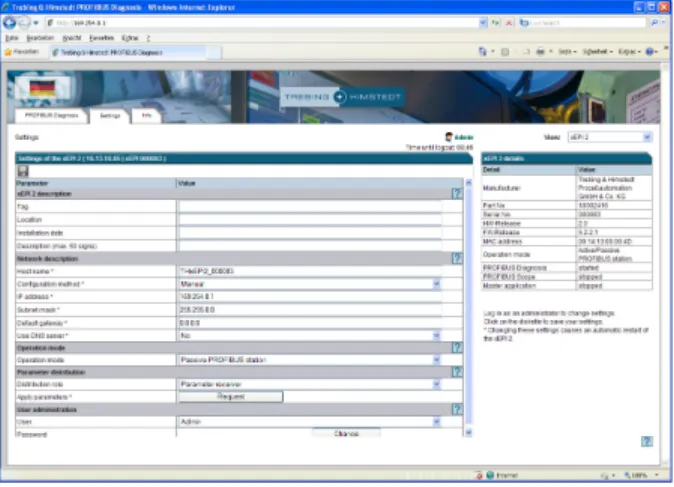 Fig. 4: Setting IP and network addresses