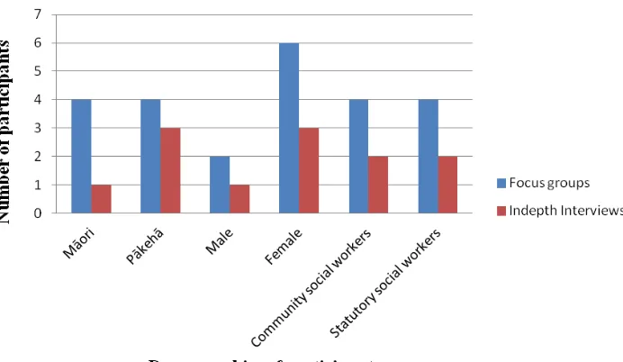 Figure 1: Make up of focus groups and in-depth interviews 