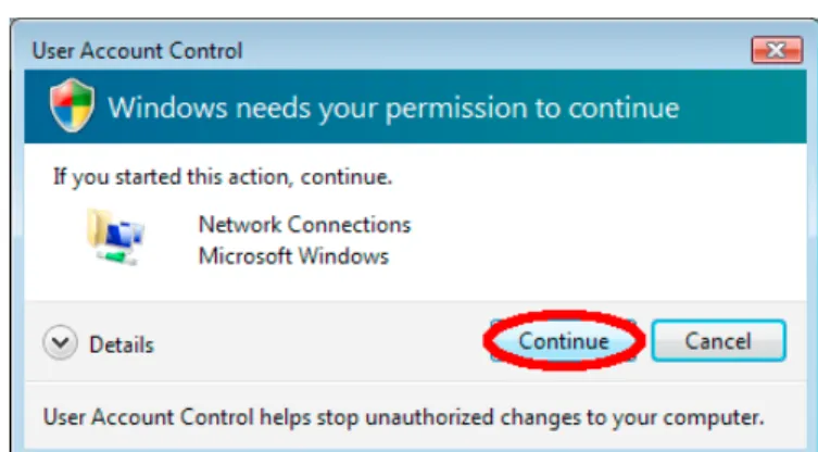 Figure 9 : Microsoft User Access Control