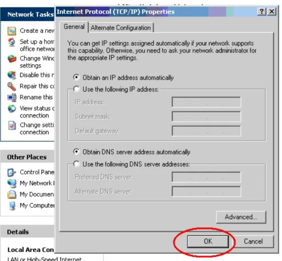 Figure 4 : TCP/IP settings