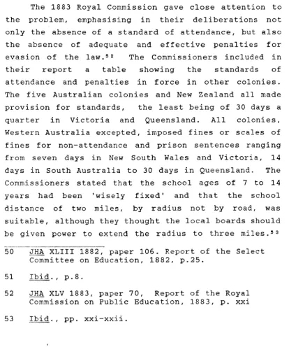 table showing the 