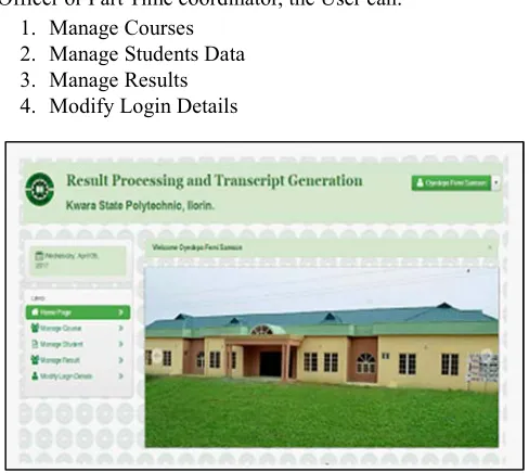 Figure 4. Screenshot after Successful Login Page. 