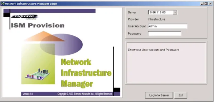 Figure 2-1: Network Infrastructure Manager Login Screen