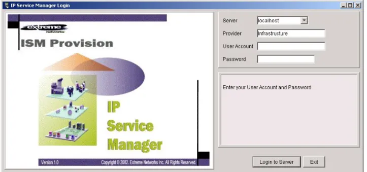 Figure 2-1: IP Service Manager Login Screen