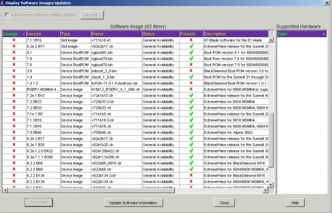 Figure 10: The Display Software Images Updates window