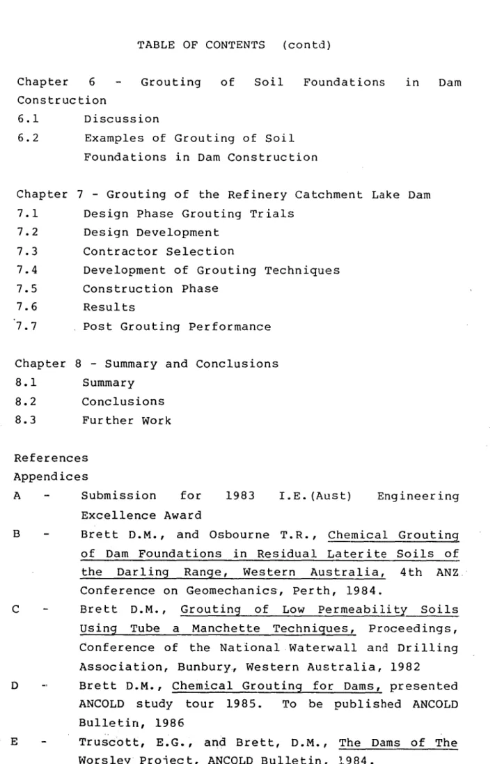 TABLE  OF  CONTENTS  (contd) 