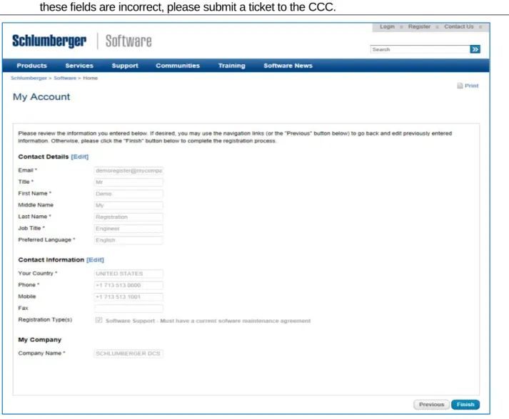 Figure 16  My Account – final review with Edit options 