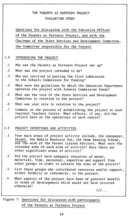 Figure 7: Questions for discussion with participants  