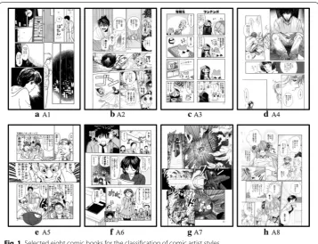Fig. 1 Selected eight comic books for the classification of comic artist styles