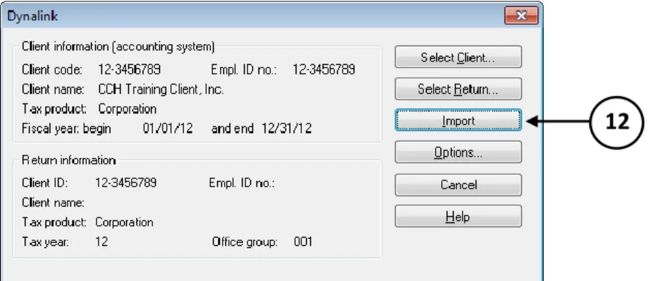 Figure 15 – Completed Dynalink Window 